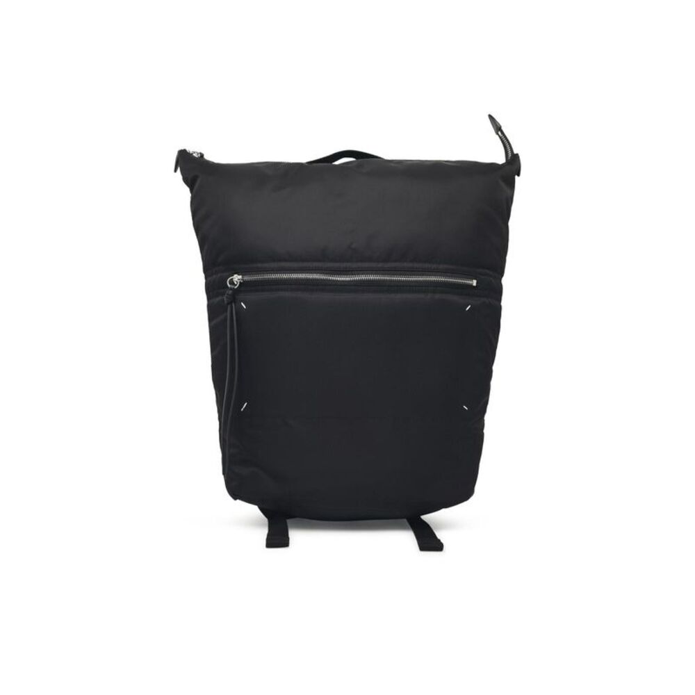 Maison Margiela 'Zip Line' Black Fabric Backpack Men